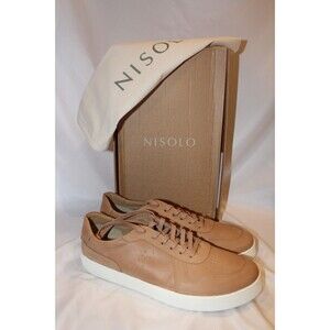 Nisolo Shoes Mens 9 Beto Go To Court Brown‎ Leather Lace Up Sneakers Comfort
